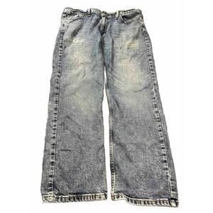 Levis 514 Jeans Mens Size 38x30 Blue Light Wash Denim Straight Leg Slim Fit‎